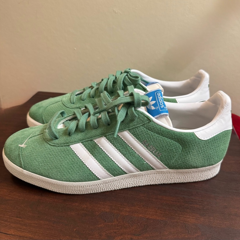 Adidas Gazelle Suede Green/White – Men’s Size 12 – NEW - Picture 7 of 11